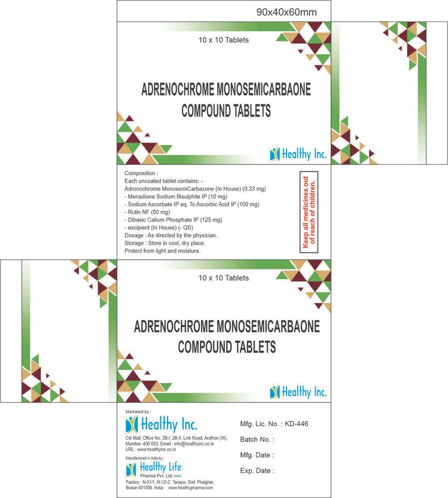 Adrenochrome Monosemicarbazone Tablets