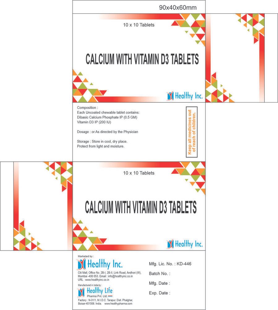Calcium Citrate With Vitamin D3 Tablets