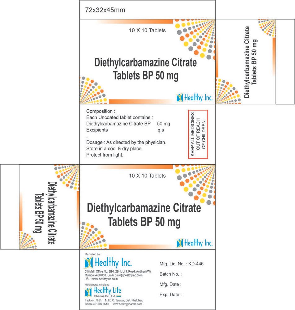 Diethylcarbamazine Tablets