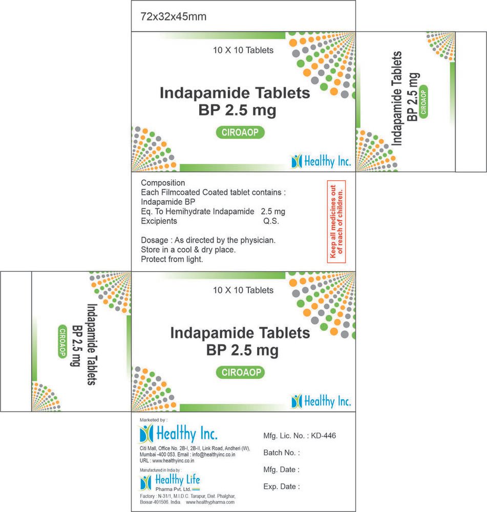 Cirodap Indapamide Tablets BP