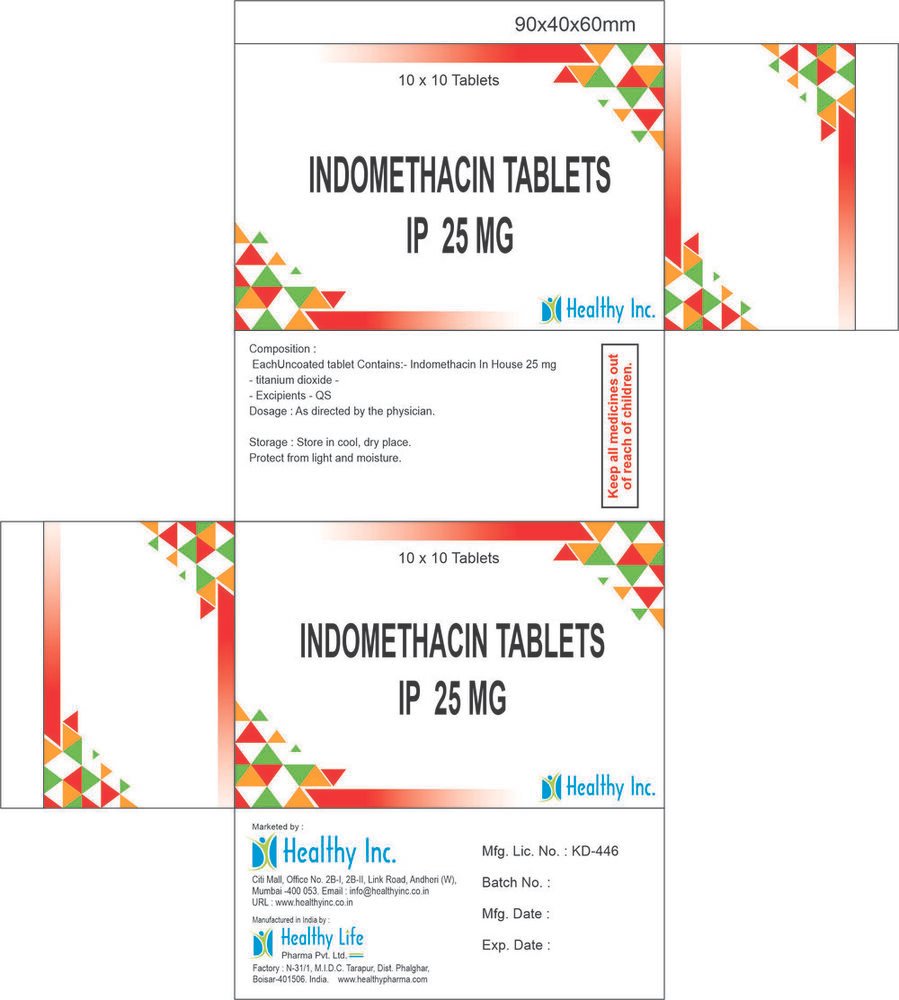 Indotab 25 Indometacin BP tablets