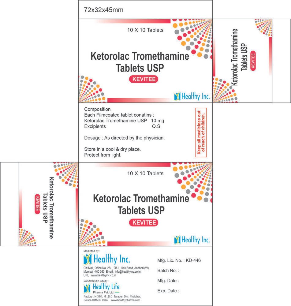 Ketorolac Tablets product packshot