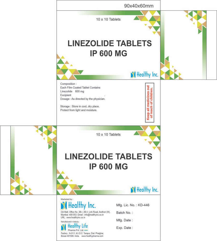 Linezolid tablets - original product photograph