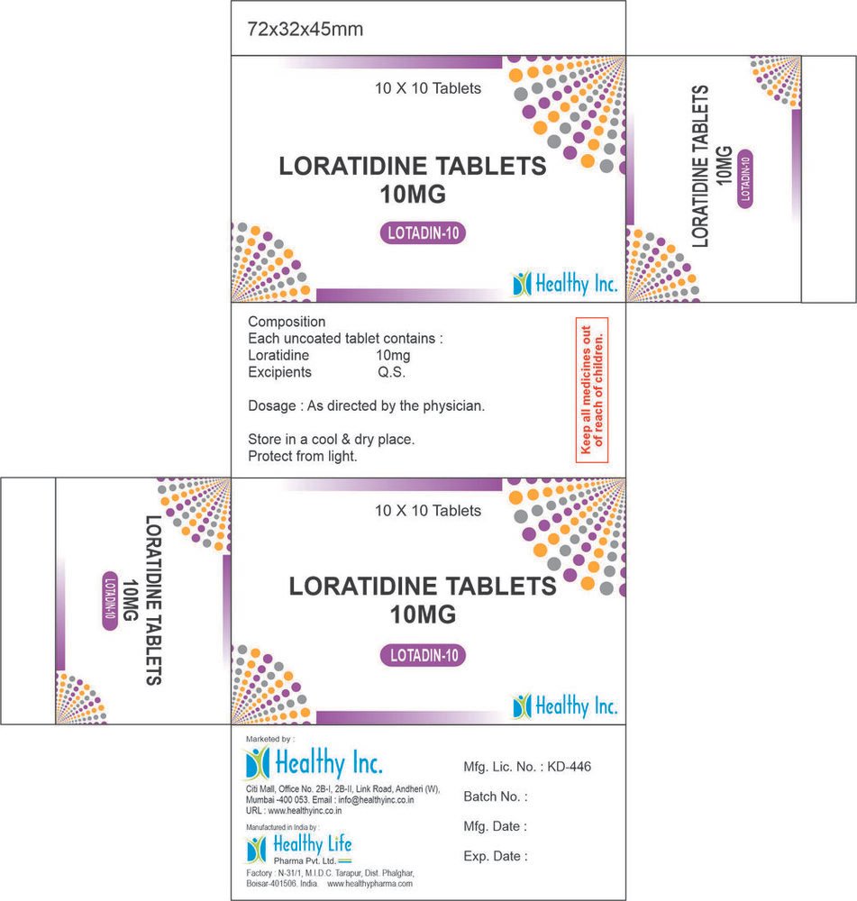 Loratadine Tablets product packshot