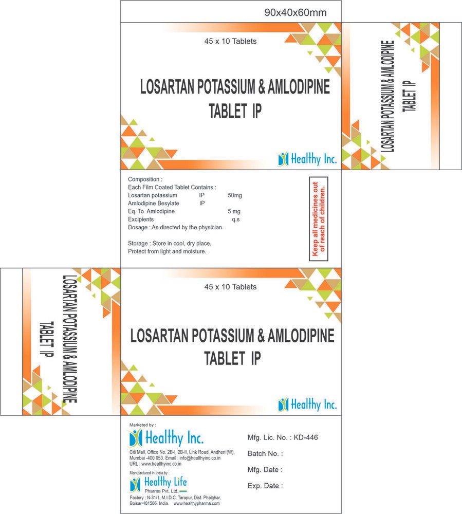 Losartan Potassium and Amlodipine Besylate Tablets product image