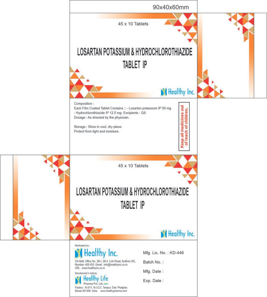 Losartan Potassium with Hydrochlorothiazide Tablets product pack
