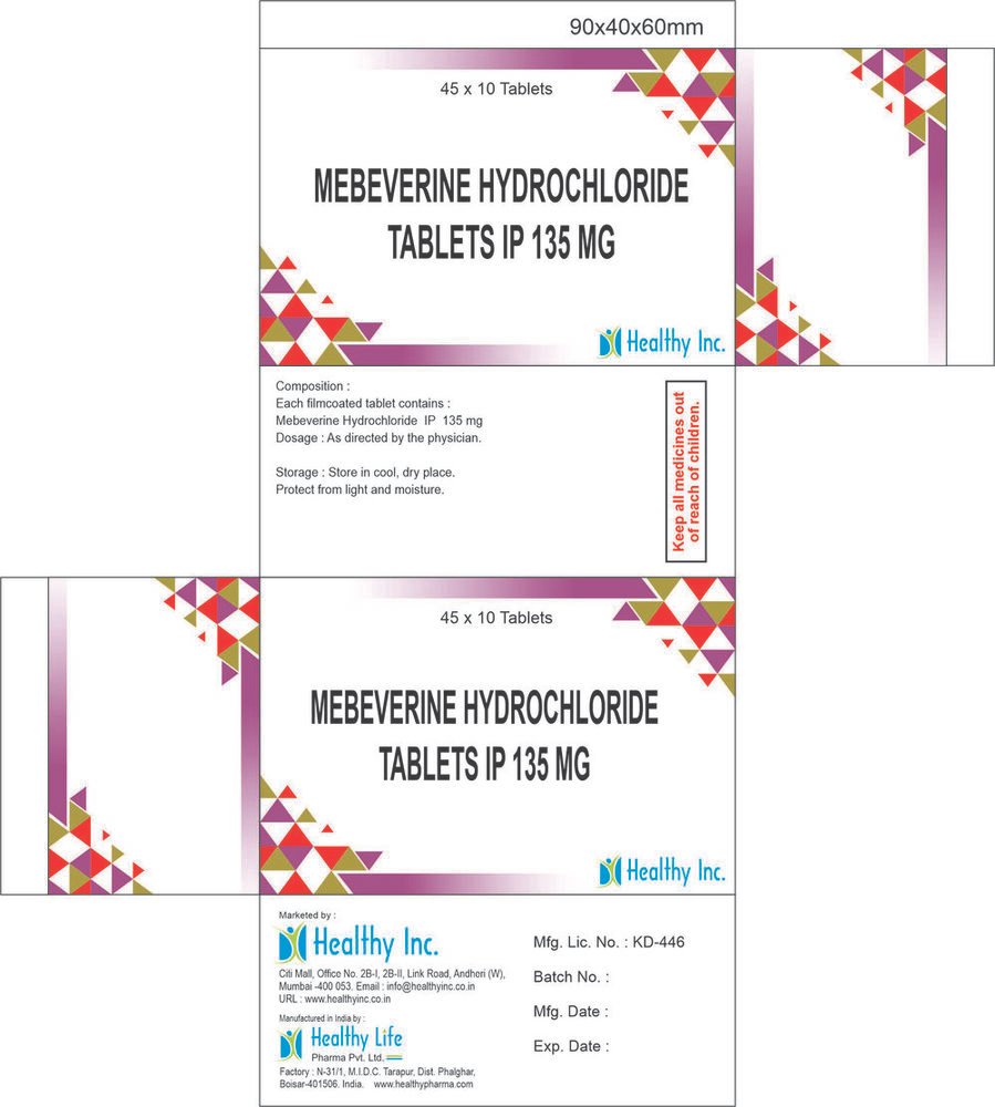 Mebeverine Hydrochloride Tablets IP