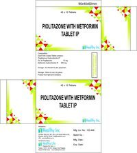 Product image for Pioglitazone with Metformin Tablets