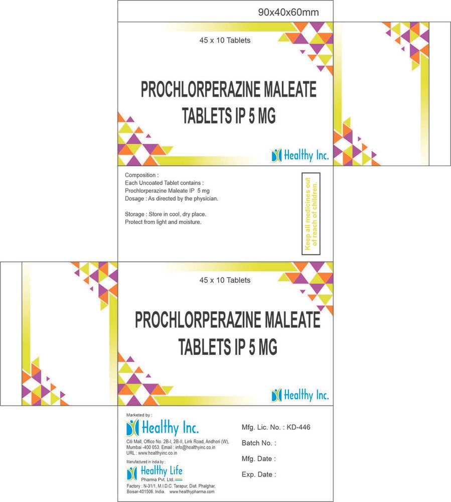Prochlorperazine Maleate Tablets IP – Manufacturer & Exporter India