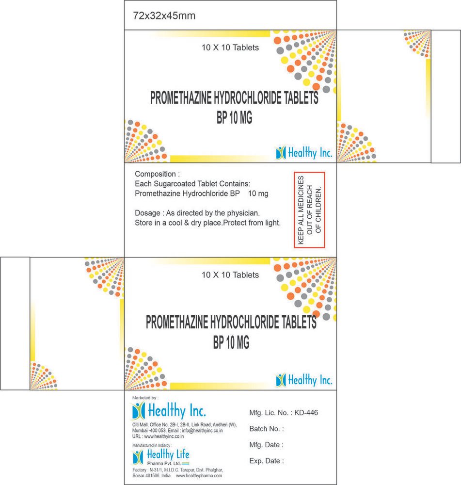 Promethazine Hydrochloride Tablets – Manufacturer & Exporter India