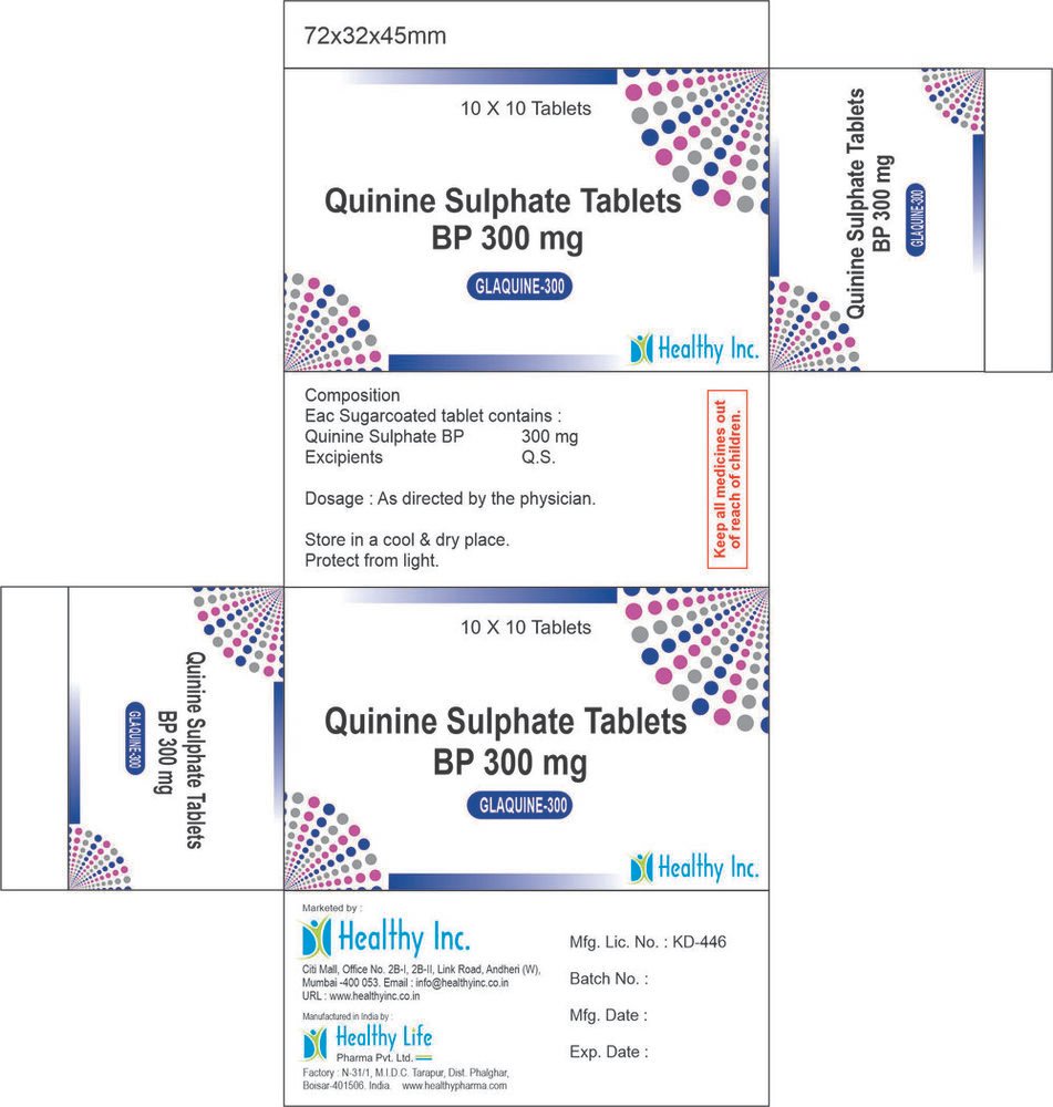 Quinine Sulphate Tablets BP – Manufacturer India