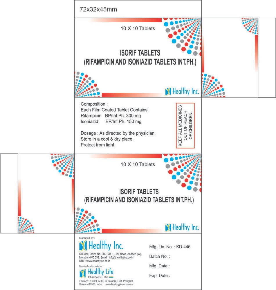 Rifampicin and Isoniazid Tablets (RH) – Manufacturer India