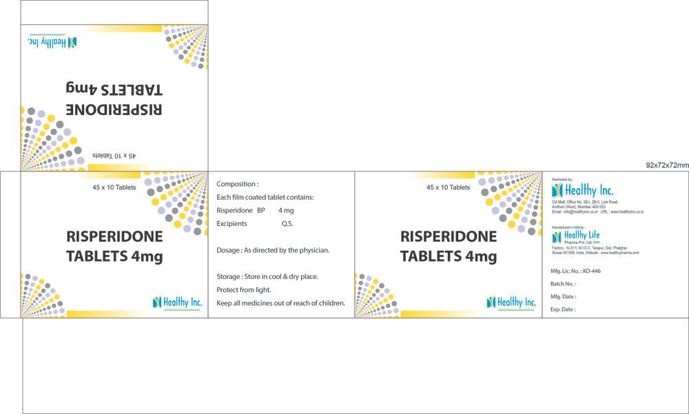 Risperidone Tablets ( – ) – Manufacturer & Exporter India