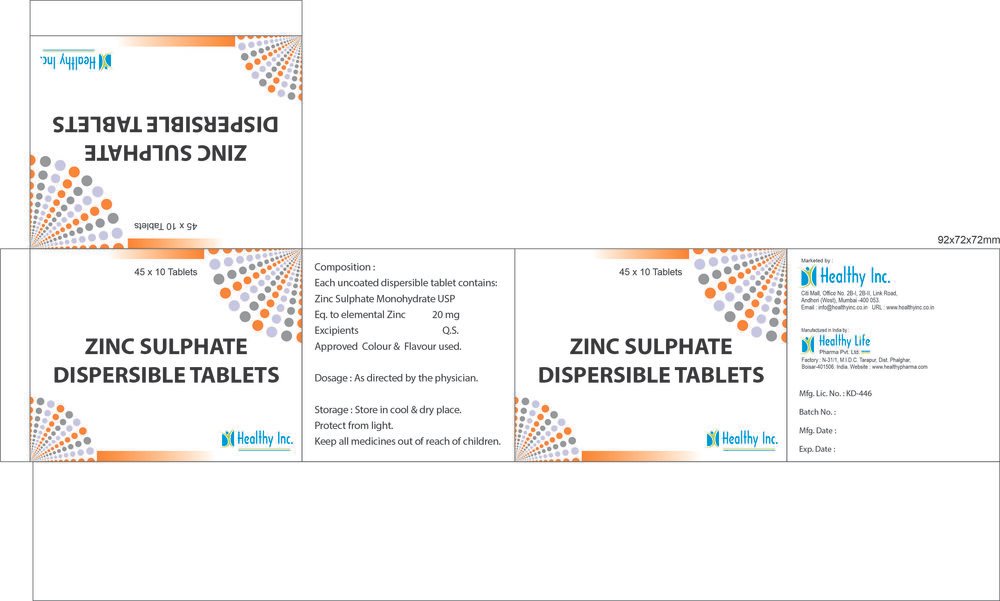 Zinc Sulphate Tablets gallery product illustration